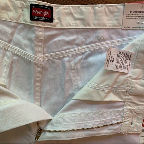 NWT WRANGLER Workwear Painters Pant Men's 34 x 34 White 112320238 Utility - Picture 4 of 11